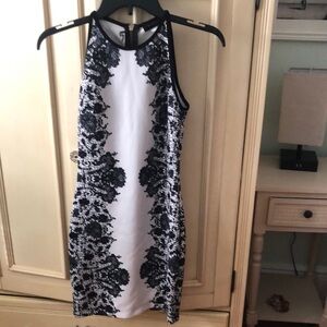 Black and White Floral Dress